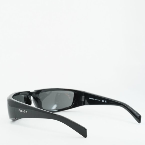 💯 NEW PRADA RUNWAY PR25YS 1AB5S0 BKACK DARK GREY SUNGLASSES - Picture 5 of 11